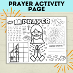 Prayer Activity Page for Kids | Sunday School Activity Page | Teach kids to Pray | Prayer Activities | Prayer Craft | Kids Crafts | Digital