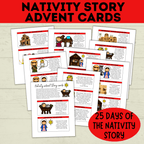 Nativity Advent Calendar | Nativity Story Cards | Christmas Advent Calendar