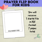 Prayer Flip Book | Prayer Craft | Prayer Activity | Prayer Printables for kids | Church Craft | Sunday School Craft | Prayer lesson