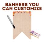 Happy Thanksgiving Banner Printable | Thanksgiving Banner File | Fall Banner | Fall Decor | Thanksgiving Garland | PDF Printable Banner