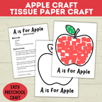 Apple Craft for Kids | Kids Craft | Preschool Craft | Toddler Craft | Apple Template | Fall Craft | Seasonal Craft | Craft Template