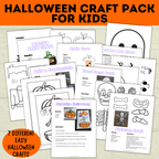 Halloween Craft Pack for Kids | Halloween Crafts | Skeleton Craft | Pumpkin Craft | Surprise Craft | Classroom Craft | Ghost Craft | PDF
