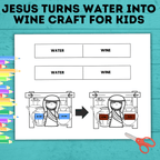 Jesus Craft | Bible Craft | Water into Wine Craft | Jesus Miracles Craft | Kids Crafts | Sunday School Craft | Bible Lesson | Sunday School
