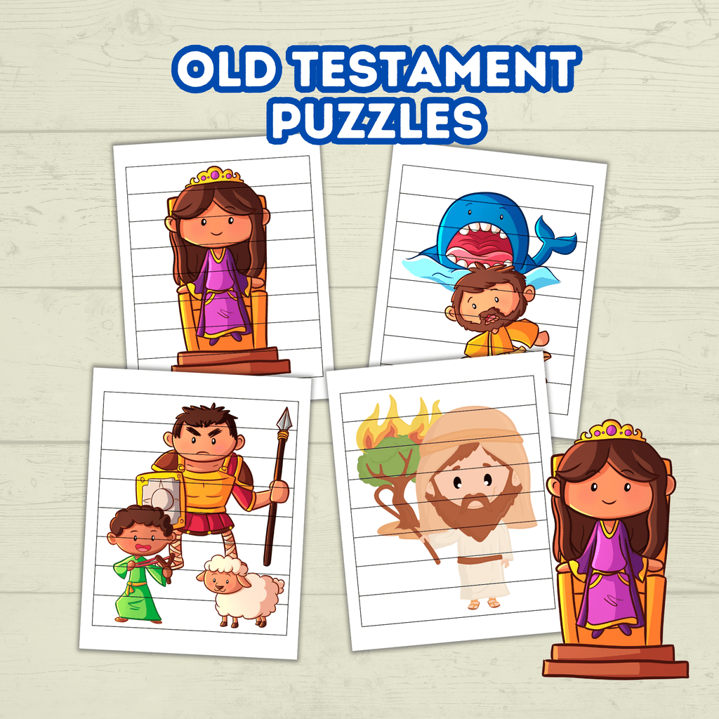Bible Character Toddler Puzzles, Religious Puzzles, Children's Ministry, Old Testament Come Follow Me