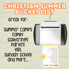 Summer Christian Bucket List for Kids, Christian Activity, Summer Activities
