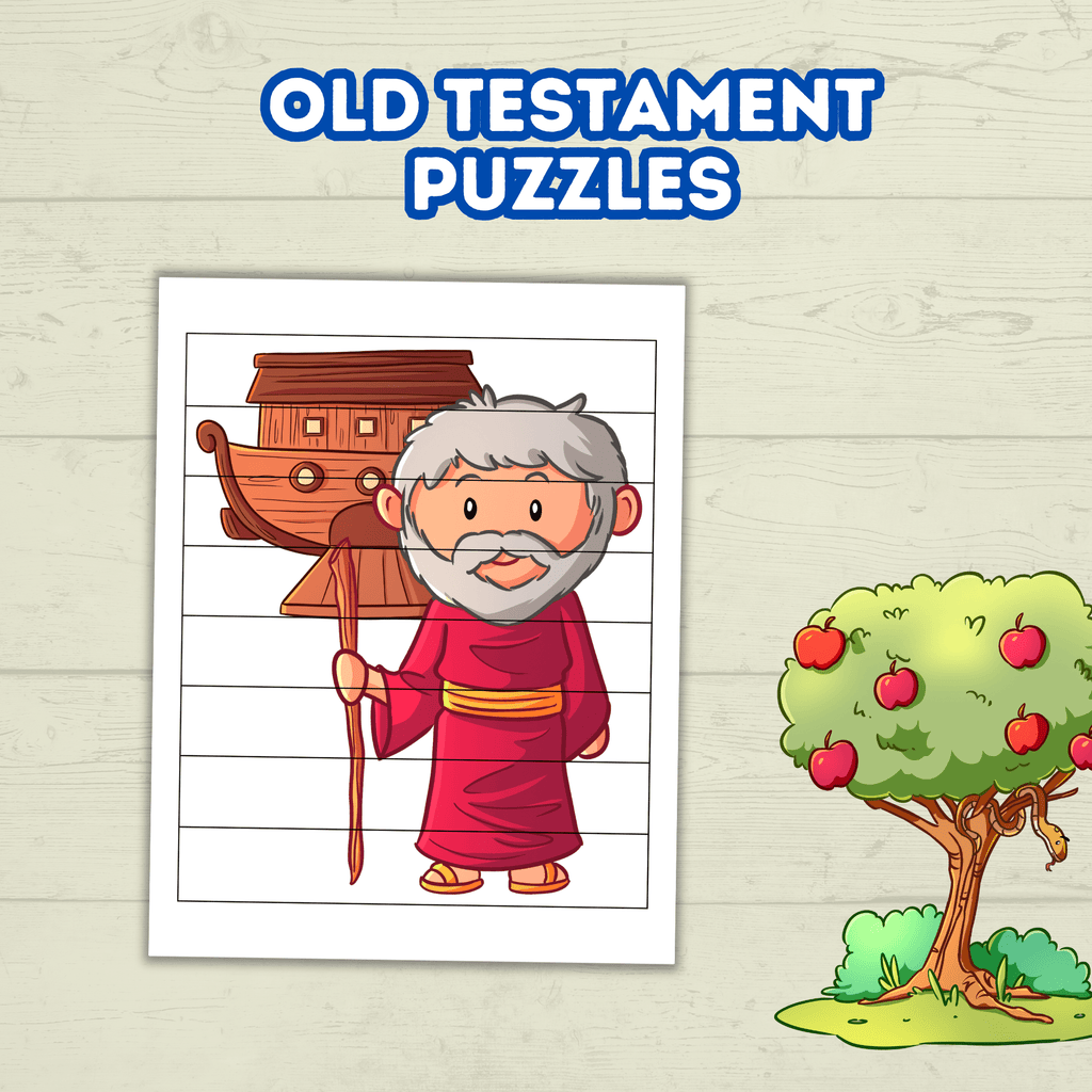 Bible Character Toddler Puzzles, Religious Puzzles, Children's Ministry, Old Testament Come Follow Me