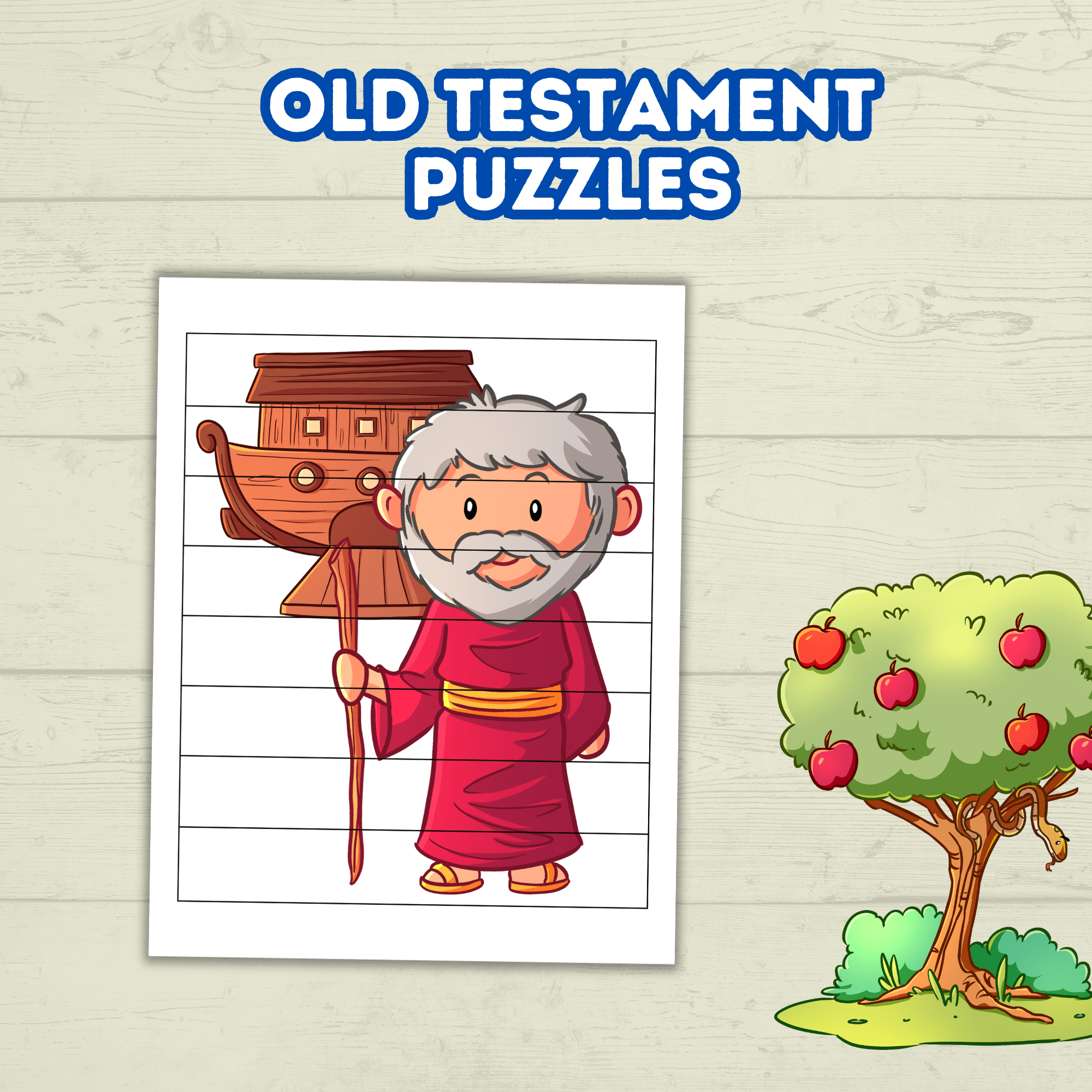 Bible Character Toddler Puzzles, Religious Puzzles, Children's Ministry, Old Testament Come Follow Me