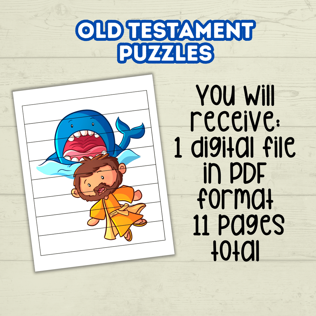 Bible Character Toddler Puzzles, Religious Puzzles, Children's Ministry, Old Testament Come Follow Me