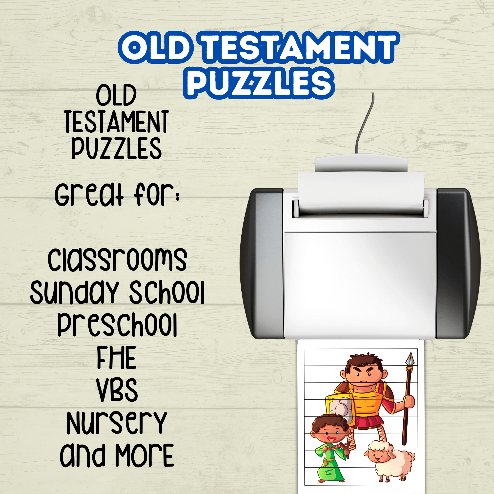 Bible Character Toddler Puzzles, Religious Puzzles, Children's Ministry, Old Testament Come Follow Me