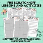 Family Home Evening Activities | FHE Lessons | FHE scratch-off activities for the family | Family Home evening for kids | Kids Activities