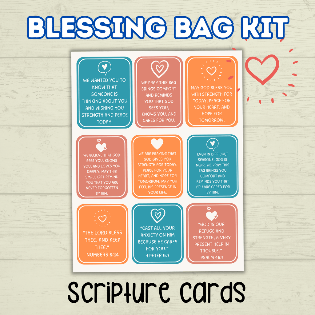 Blessing Bag Kit, Homeless Ministry, Bag Tags, Bag Notes, Homeless Hygiene Kit, Blessing Bag Labels