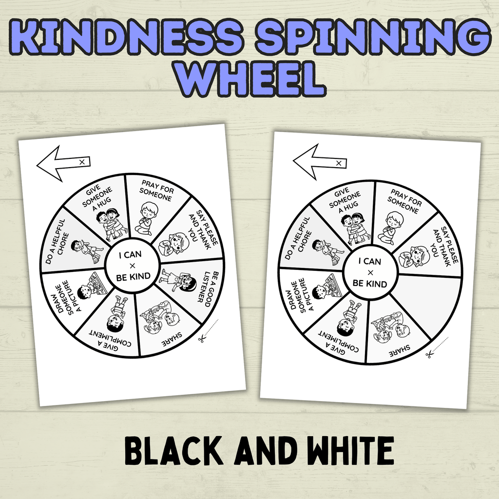 Kindness Craft for Kids, Kindness Spinner Craft, I Can Be Kind, Sunday School Craft