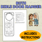 Ruth and Naomi Door Hanger, Bible story, Bible Craft,Sunday School Craft, Ruth