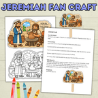 Jeremiah Craft, Sunday School Craft, Kids Craft, Bible Lesson, Old Testament, Homeschool, Fan Craft