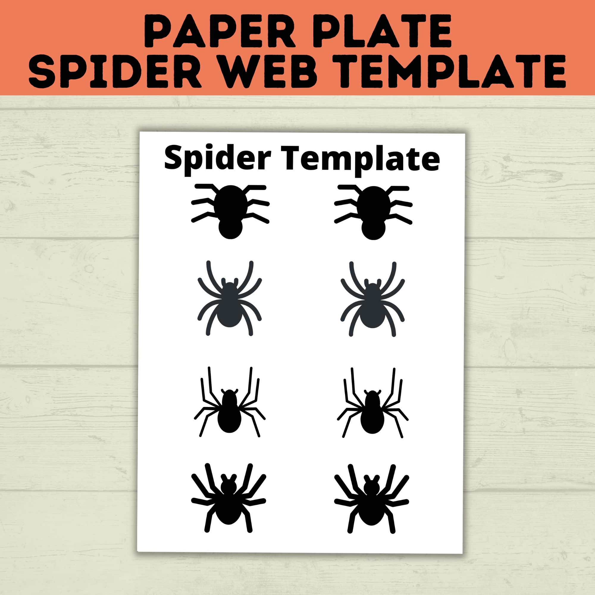Spider Template for Spider Web Craft for Kids