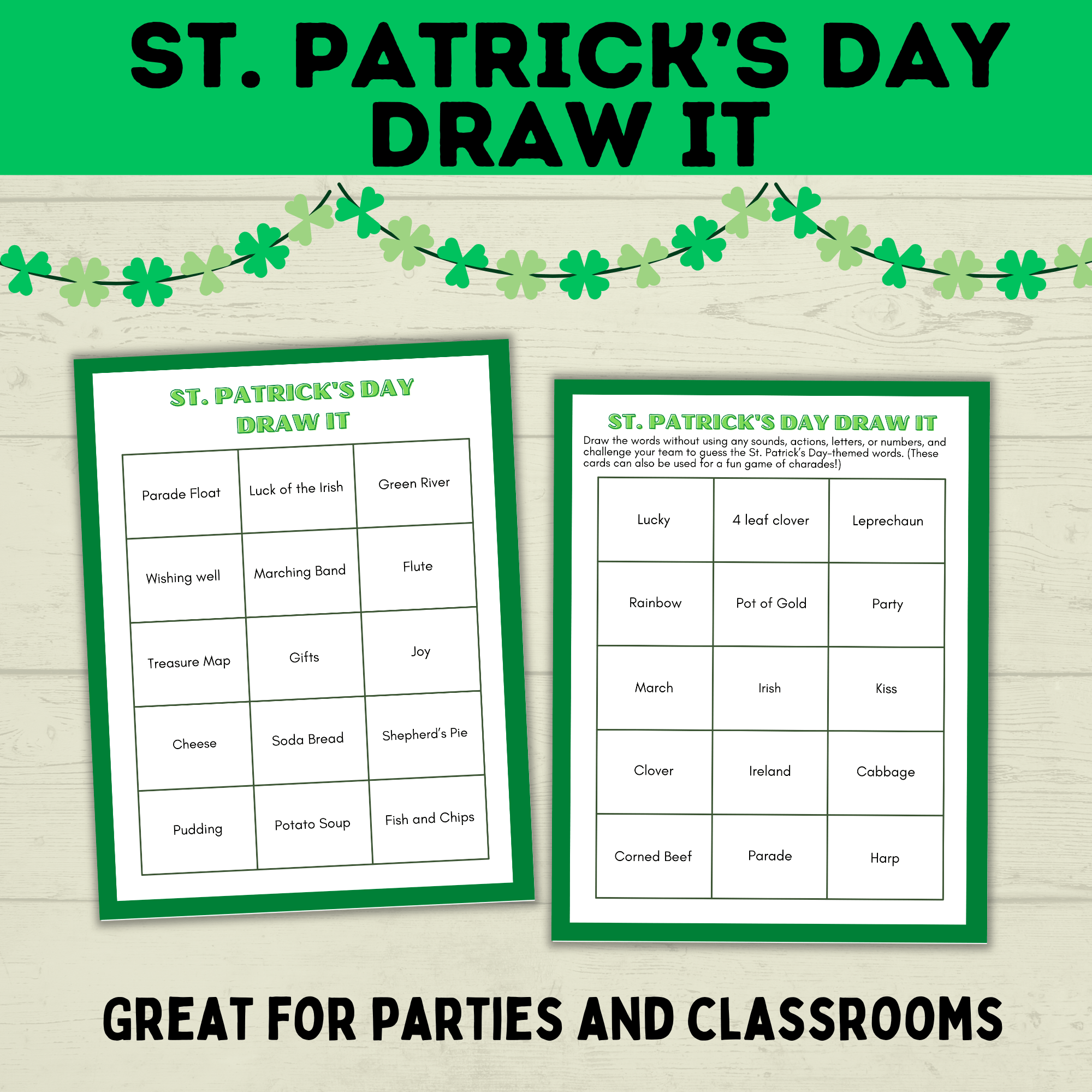 St. Patrick's Day Pictionary for Kids | Kids Games | Classroom Games