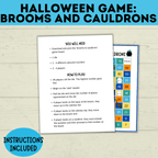 Halloween Game for Kids | Kids Game | Party Game | Family Game | Brooms and Cauldrons | Halloween Party | Board Game | Digital download
