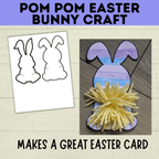 Easter Crafts | Easter Bunny Crafts | Pom Pom Easter Bunny | Kids Easter Crafts | Easter Printables | Easter Activities | Kids Crafts