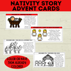Nativity Advent Calendar | Nativity Story Cards | Christmas Advent Calendar