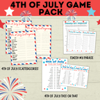 4th of July Games Pack | 4th of July Bundle | 4th of July Party Games Pack | Kids Games | Family Games | 4th of July Printables