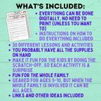 Family Home Evening Activities | FHE Lessons | FHE scratch-off activities for the family | Family Home evening for kids | Kids Activities