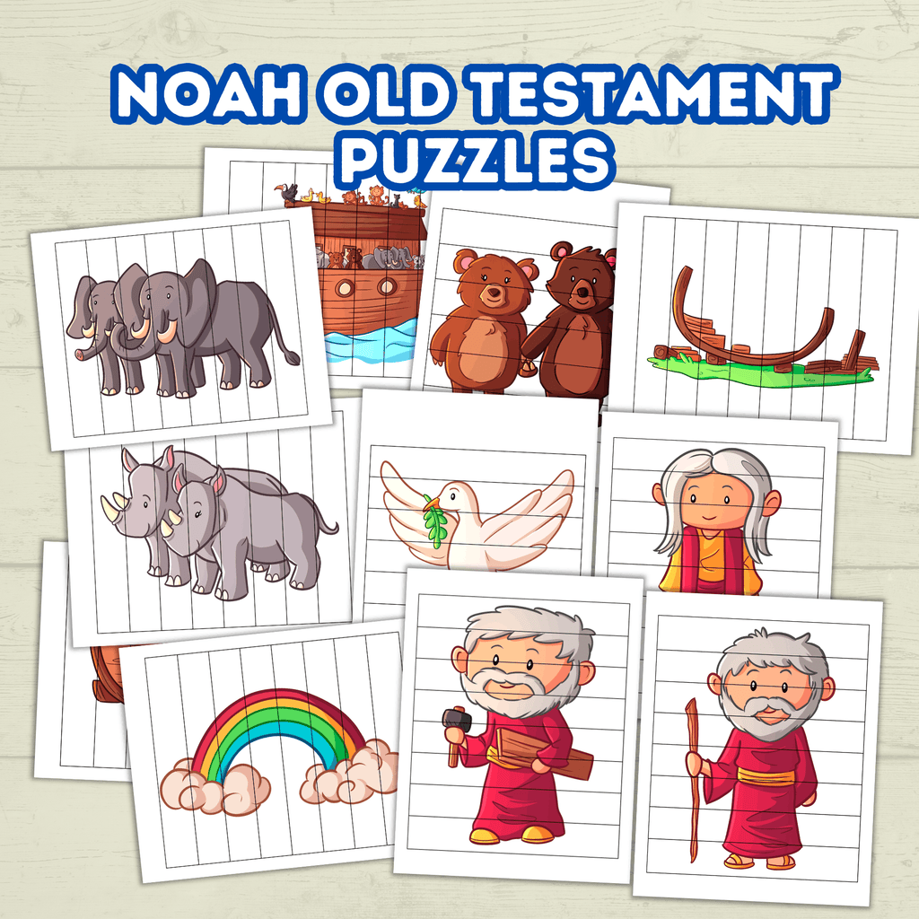 Preschool Toddler Bible Sunday School Lessons Puzzle, Old Testament, Bible Noah