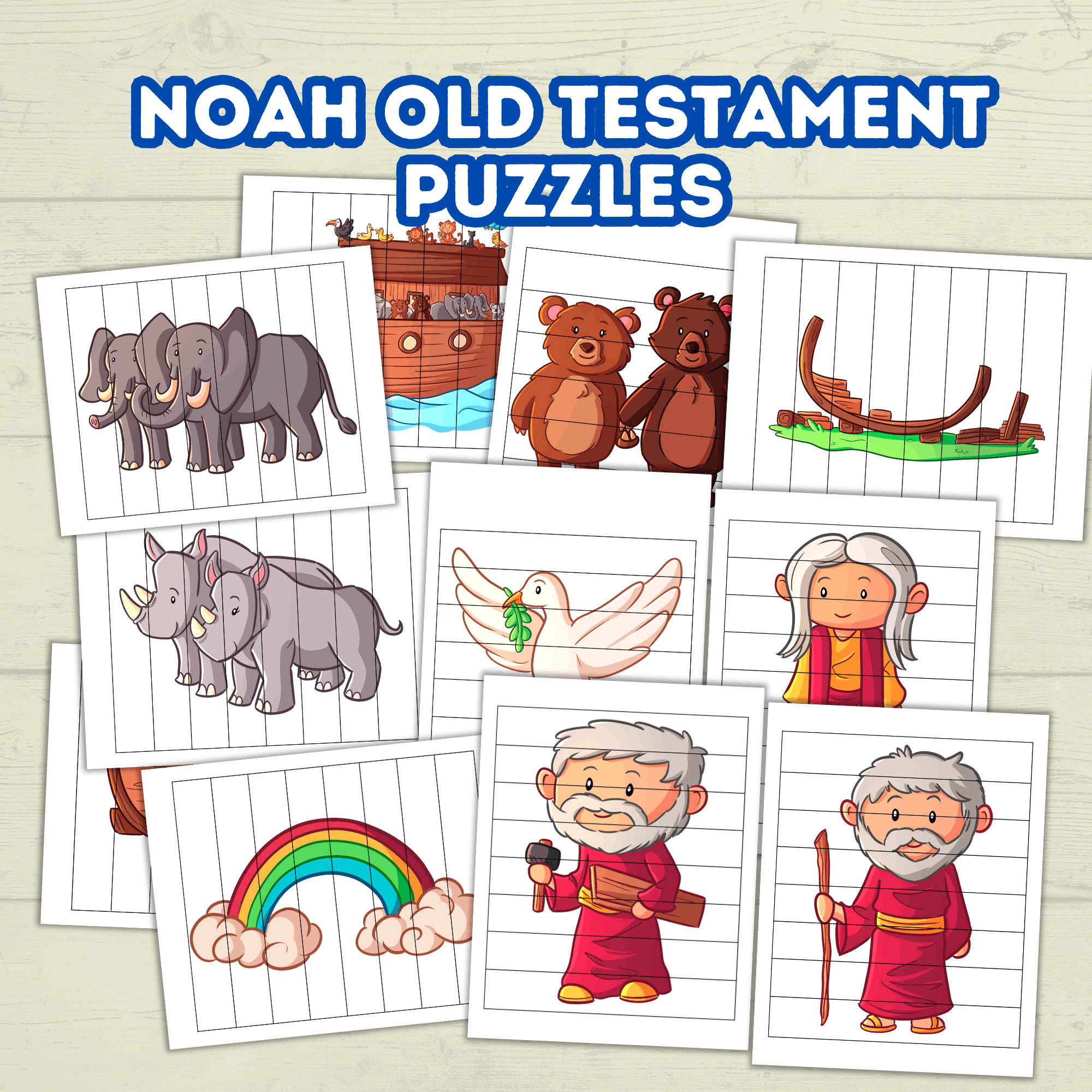 Preschool Toddler Bible Sunday School Lessons Puzzle, Old Testament, Bible Noah