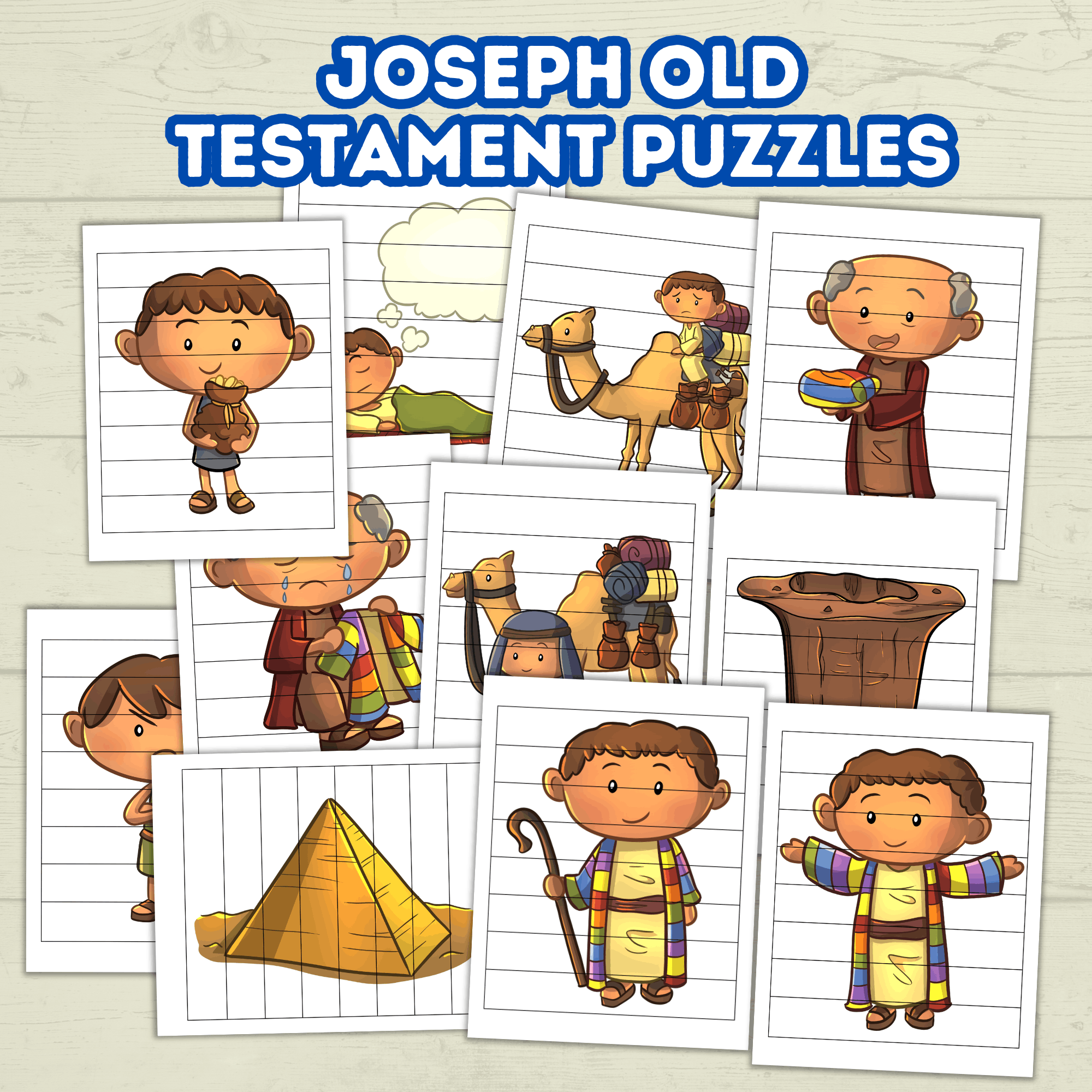 Preschool Toddler Bible Sunday School Lessons Puzzle, Old Testament, Bible Characters Joseph