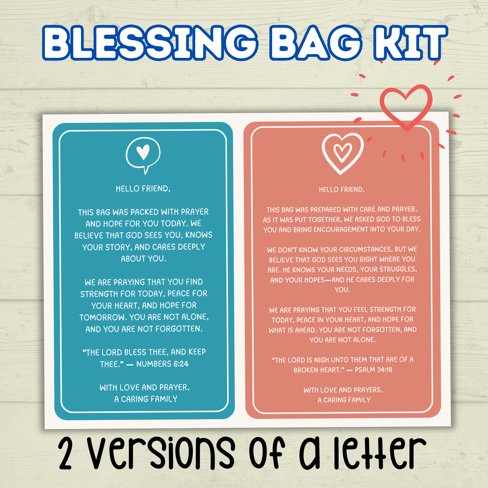 Blessing Bag Kit, Homeless Ministry, Bag Tags, Bag Notes, Homeless Hygiene Kit, Blessing Bag Labels