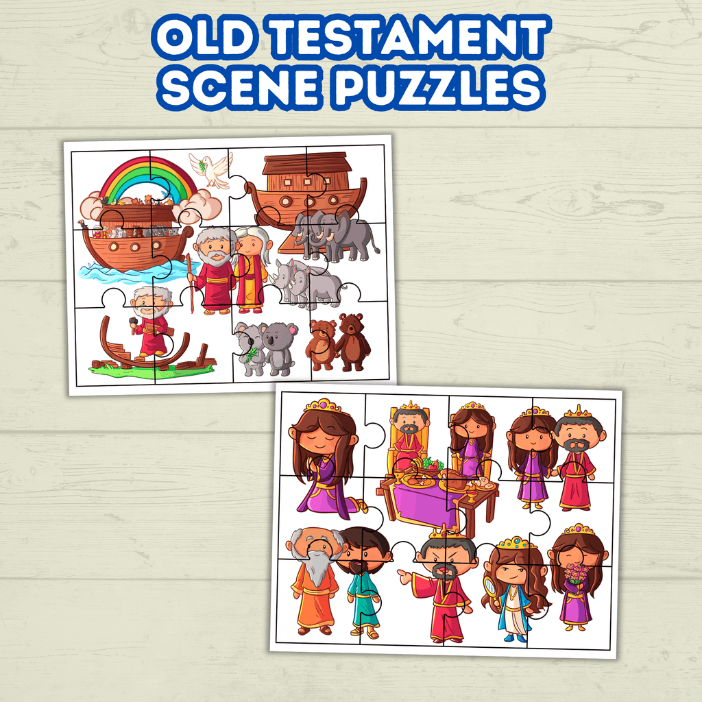 Bible Characters, Old Testament Activity, Fine Motor Skills, Religious Toddler Puzzles, Christian