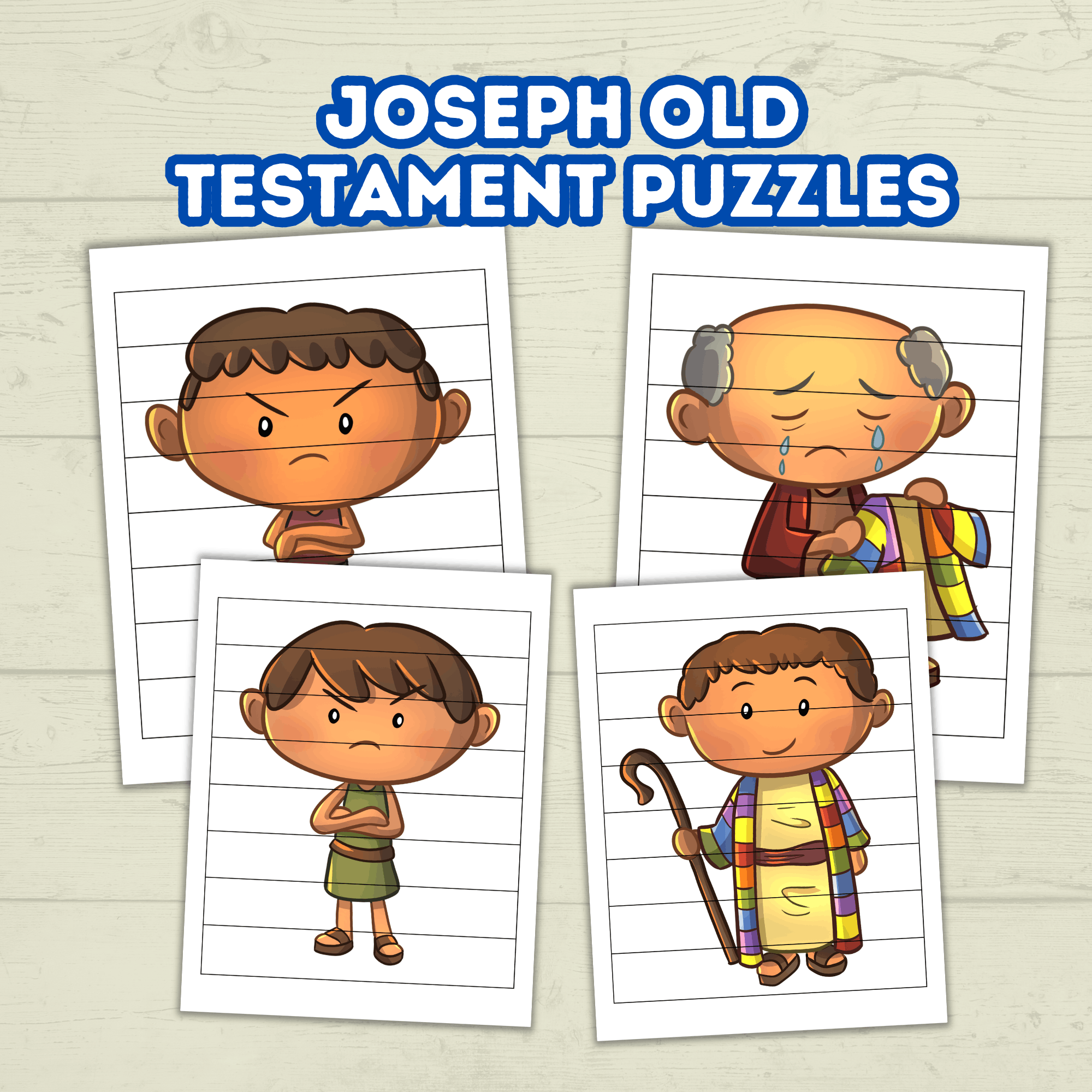 Preschool Toddler Bible Sunday School Lessons Puzzle, Old Testament, Bible Characters Joseph