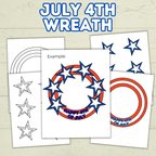 4th of July Wreath DIY Craft, Fourth of July Craft for Kids, Stars and Stripes Craft, Summer Craft, Patriotic Craft, Happy 4th of July