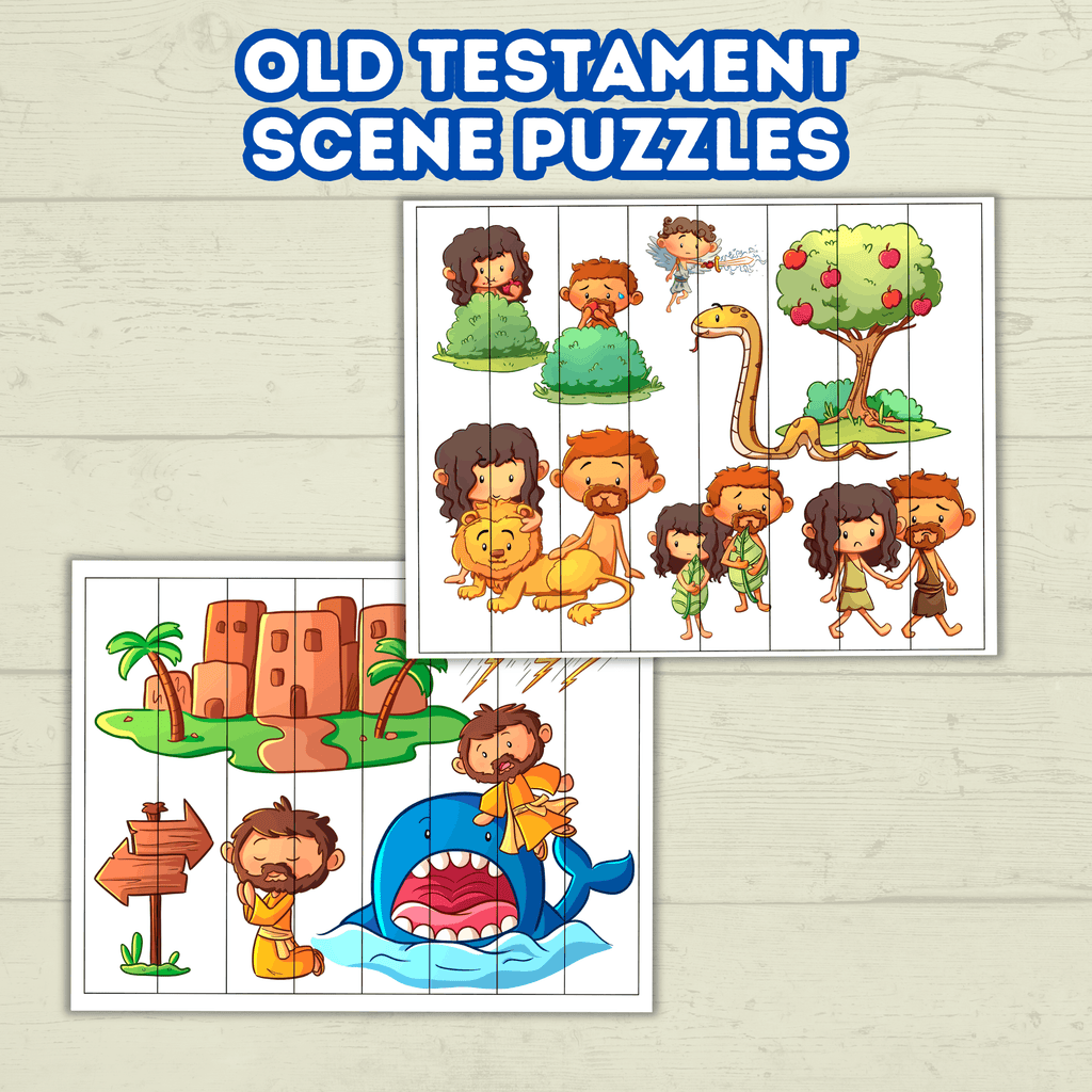 Bible Characters, Old Testament Activity, Fine Motor Skills, Religious Toddler Puzzles, Christian