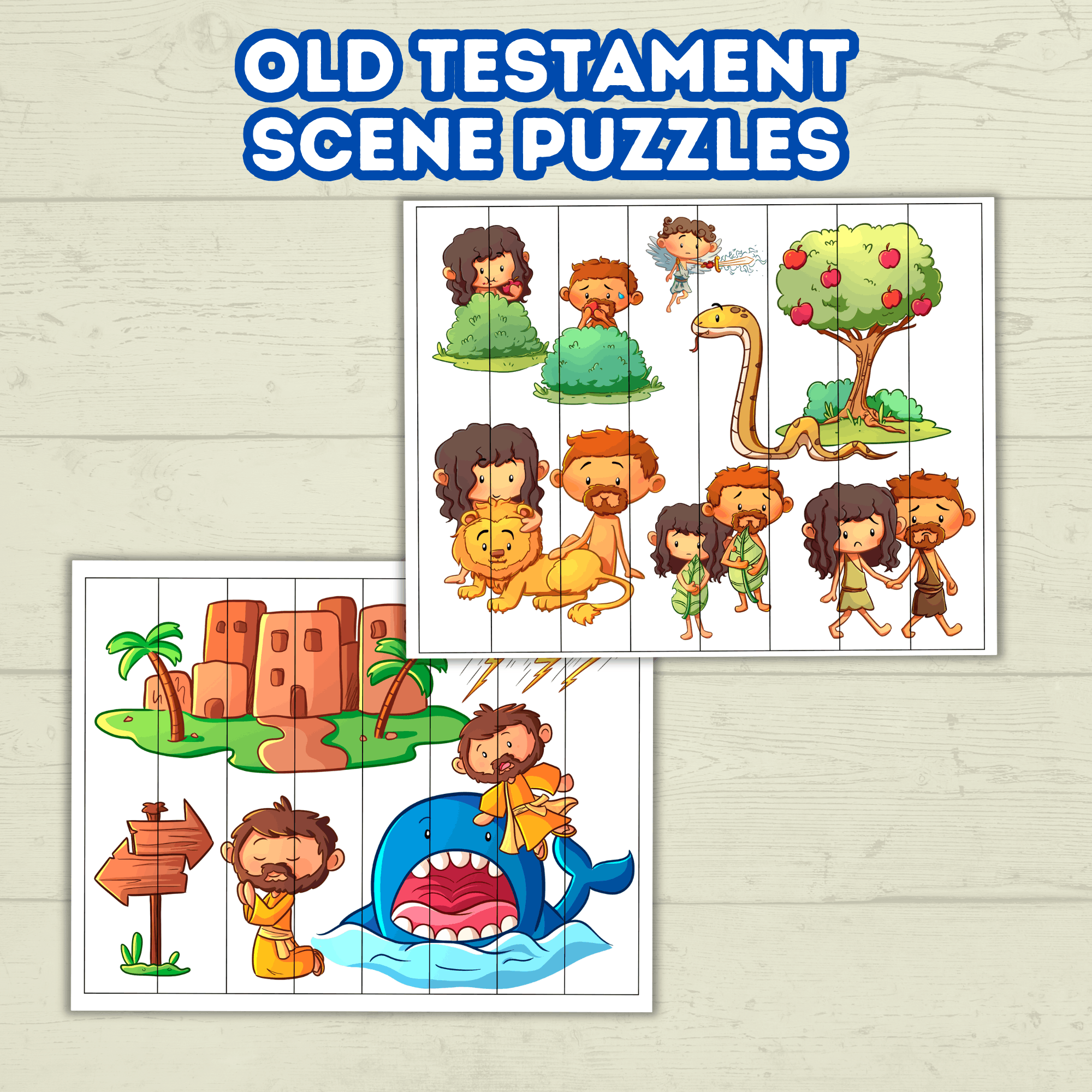 Bible Characters, Old Testament Activity, Fine Motor Skills, Religious Toddler Puzzles, Christian