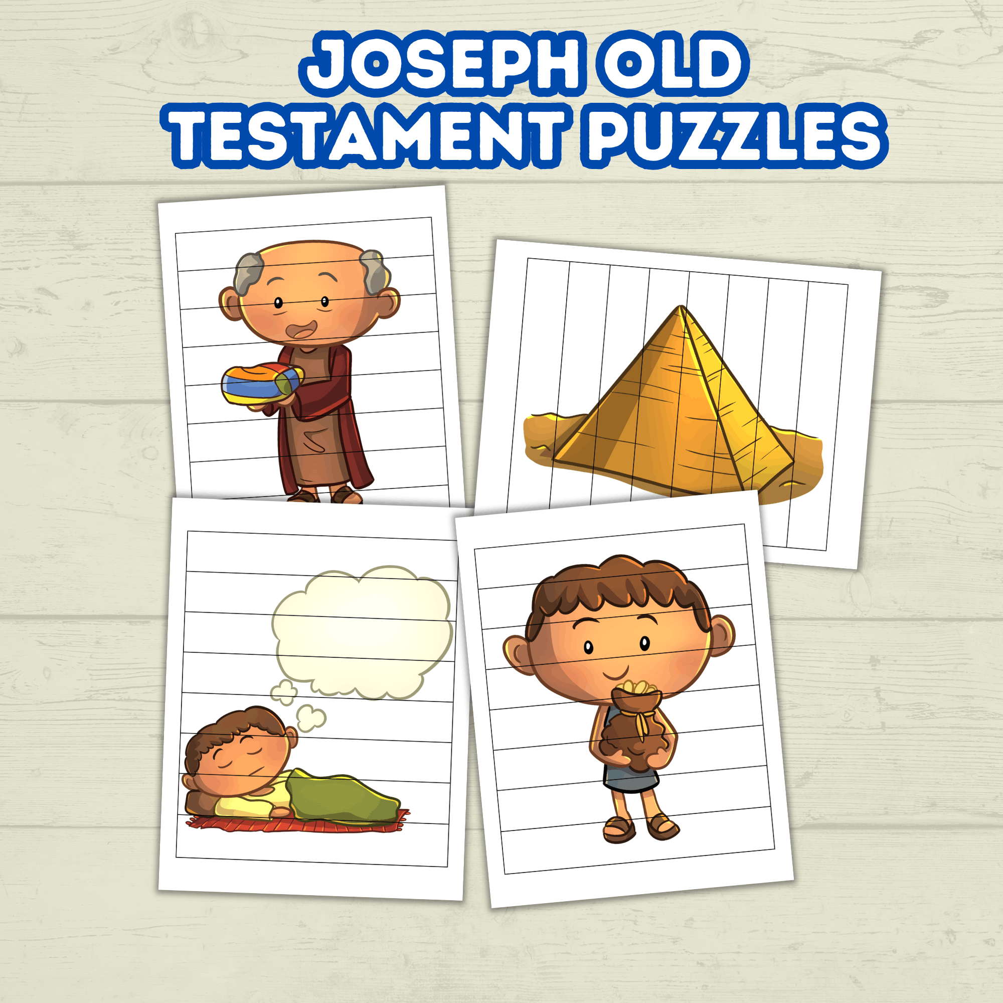 Preschool Toddler Bible Sunday School Lessons Puzzle, Old Testament, Bible Characters Joseph