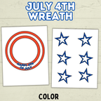 4th of July Wreath DIY Craft, Fourth of July Craft for Kids, Stars and Stripes Craft, Summer Craft, Patriotic Craft, Happy 4th of July