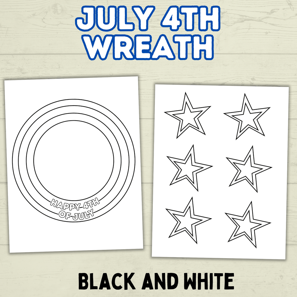 4th of July Wreath DIY Craft, Fourth of July Craft for Kids, Stars and Stripes Craft, Summer Craft, Patriotic Craft, Happy 4th of July