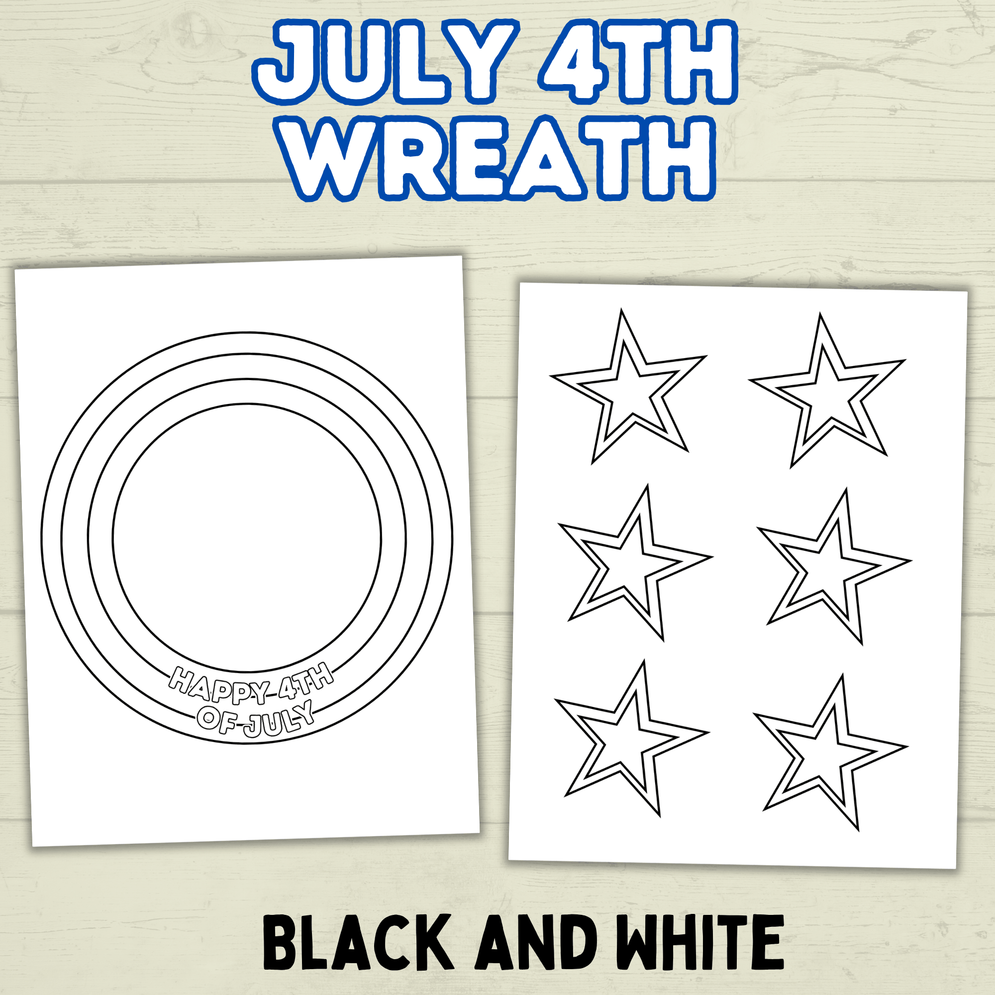 4th of July Wreath DIY Craft, Fourth of July Craft for Kids, Stars and Stripes Craft, Summer Craft, Patriotic Craft, Happy 4th of July