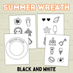 Summer DIY Paper Wreath, Summer Craft, Summer Activity for Kids, Hello Summer