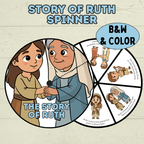 Ruth Bible Craft, Ruth Story Spinner Craft, Sunday School Craft, VBS, Bible