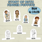 Ruth Craft, Bible Story Craft, Finger Puppets Bible Lesson, Sunday School Craft