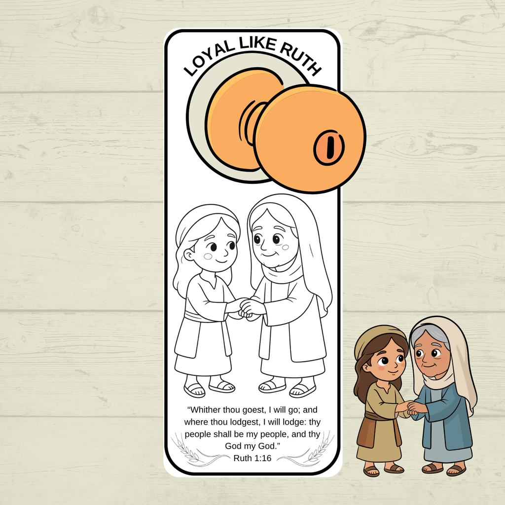 Ruth and Naomi Door Hanger, Bible story, Bible Craft,Sunday School Craft, Ruth