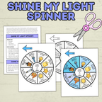 Shine My Light Craft, Matthew 5 Lesson, Bible Crafts, Sunday School Crafts, Spinner Craft, Christian Craft, Homeschool, Shine Your Light