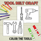 Labor Day Craft, Labor Day Activities, Tool belt Craft, Kids Craft, Holiday Crafts, Cut and Paste Craft, Paper Craft, Father's Day, Pocket