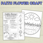 Faith Craft, Sunday School Craft, Bible Lesson, Homeschool, VBS, Christian Activity, Faith Object Lesson, Kids Craft, Faith Flower Craft