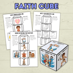 Faith Cube Craft, Bible Lesson Craft, Sunday School Craft, Christian Activity, Homeschool, Bible Heroes