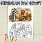 Jeremiah Craft, Sunday School Craft, Kids Craft, Bible Lesson, Old Testament, Homeschool, Fan Craft