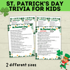 St. Patrick's Day Trivia for Kids | Kids Trivia | St. Patrick's Day Game | St. Patty's Day | Classroom Game | Party Game | Kids Games