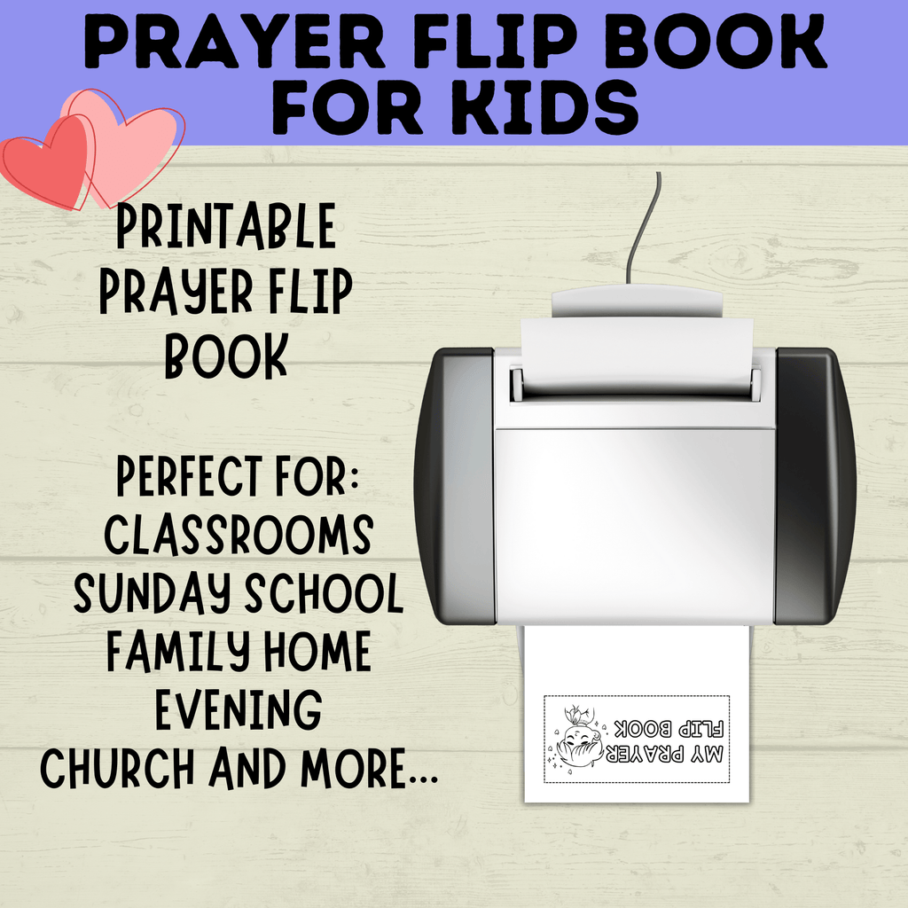 Prayer Flip Book | Prayer Craft | Prayer Activity | Prayer Printables for kids | Church Craft | Sunday School Craft | Prayer lesson