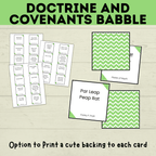 Doctrine and Covenants Game | Doctrine and Covenants Babble | D&C Game | Doctrine and Covenants Printable | Kids Game | Scripture Game